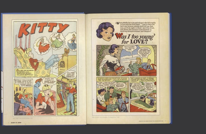 A look inside a "Kitty" comic strip from 1949 drawn by Renee.  (photo credit: LILY RENÉE COLLECTION)