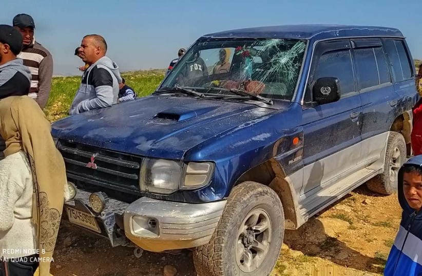 West Bank violence left three Palestinians injured Saturday by both Jewish extremists and the IDF during an incidents in the South Hebron Hills and Samaria region. March 13, 2021. (photo credit: B'TSELEM)