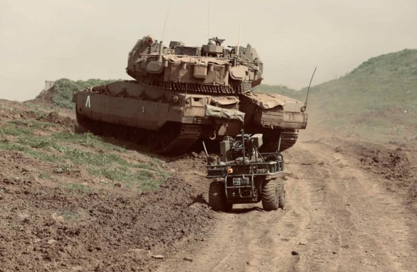 An IDF tank takes part in military drills as part of the “Tnufa” multi-year plan.  (photo credit: IDF)