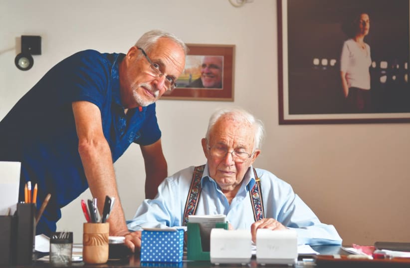 DOUXMATOK CEO Eran Baniel and his father, Avraham Baniel, who created the patent.  (photo credit: DOUXMATOK)