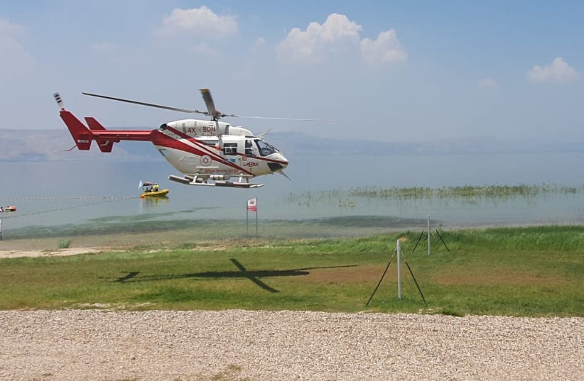 An MDA chopper at the Kinneret.  (photo credit: MDA)