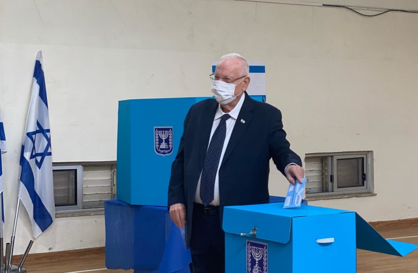 President Reuven Rivlin cast his vote in the March 2021 elections. (photo credit: Courtesy)