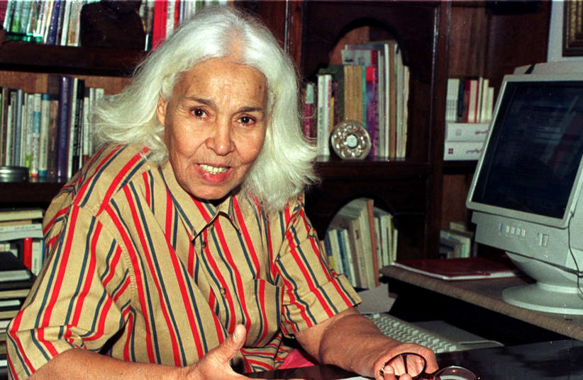 Egyptian writer Nawal el-Saadawi during an interview with Reuters in Cairo May 23, 2001.  (photo credit: REUTERS)