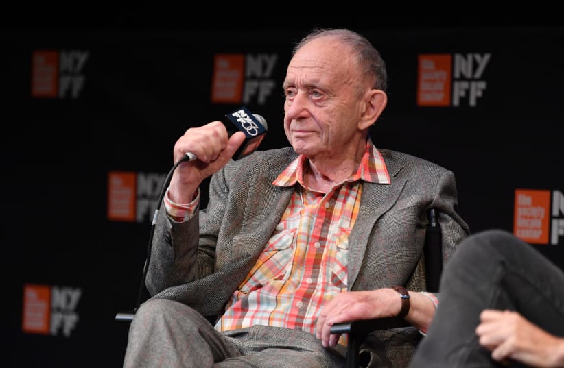 Director Frederick Wiseman speaks at a screening of his film "Monrovia, Indiana" during the 56th New York Film Festival, Sept. 30, 2018.  (photo credit: DIA DIPASUPIL / GETTY IMAGES NORTH AMERICA / AFP)