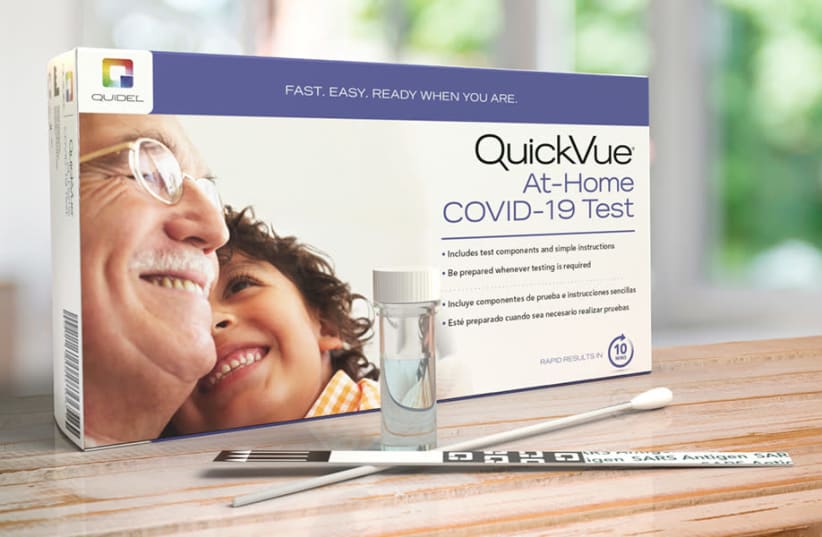 QuickVue At-Home coronavirus testing kit (photo credit: RIMIPHARM GROUP)