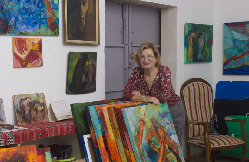 Shulamit Carmi in her studio. (photo credit: RAN EROLE)