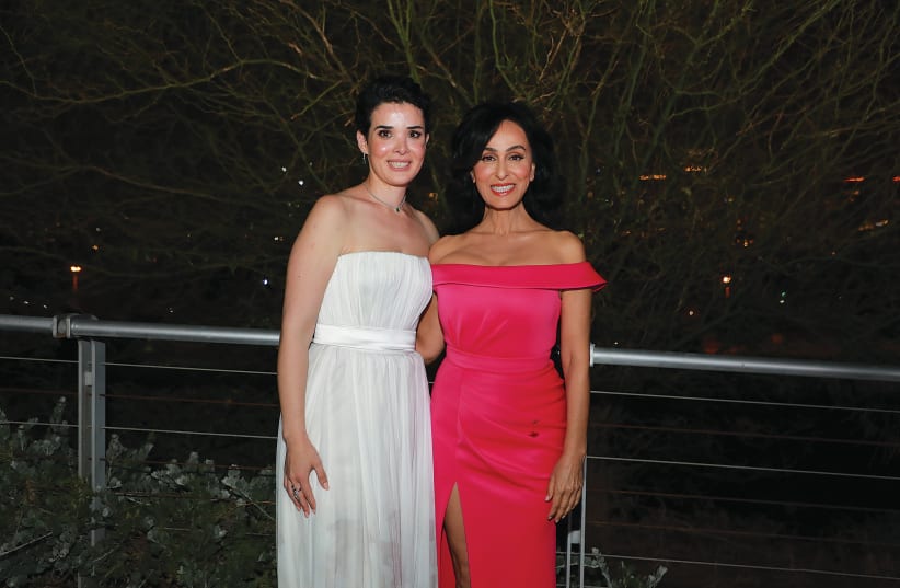 SHIRA ISAKOV (left) with singer Rita during Tel Aviv Fashion Week. (photo credit: DANA KOPPEL)