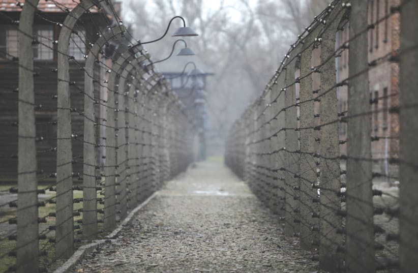 A ONCE-DEADLY electrified barbed wire fence surrounds the site of the former Nazi Auschwitz death camp in Poland. (photo credit: KACPER PEMPEL/REUTERS)