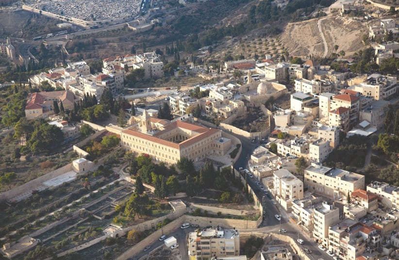 Aerial view of east Jerusalem (photo credit: MOSHE SHAI/FLASH90)