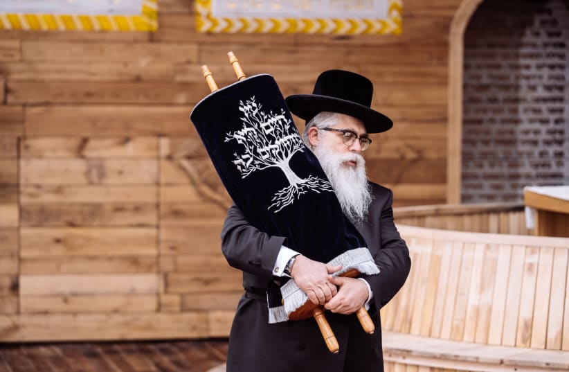 Rabbi Bleich at the synagogue in Babyn Yar. (photo credit: BYHMC)