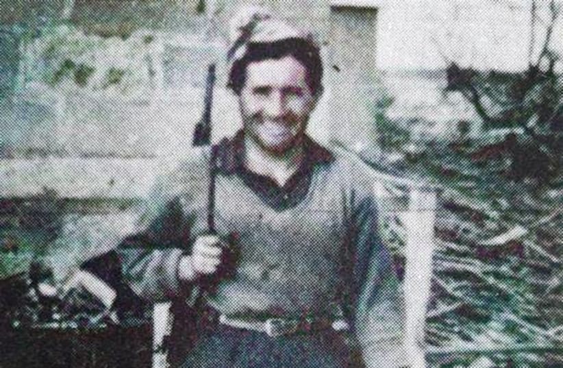 David Ben David during the 1948 siege of Kfar Etzion, where many of his comrades were killed by enemy forces. From his autobiography, Gesher al Tehumot (Bridge over the Abysses). (photo credit: NATIONAL LIBRARY OF ISRAEL COLLECTION)