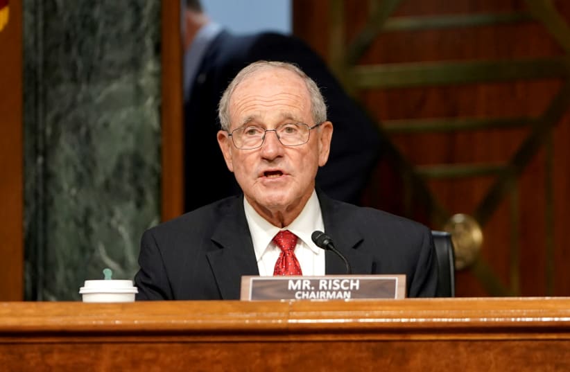 Committee chairman Jim Risch (R-ID) speaks during a Senate Foreign Relations Committee hearing in Washington, DC, US July 30, 2020. (photo credit: GREG NASH/POOL VIA REUTERS)