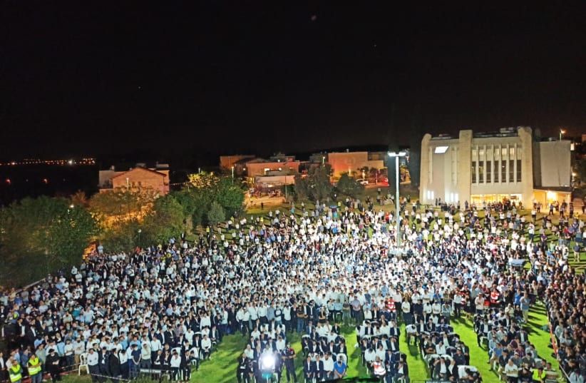 The funeral on May 2, 2021 of Donny Morris, a 19-year-old American yeshiva student who perished in the Mount Meron disaster (photo credit: YESHIVAT SHAALVIM)