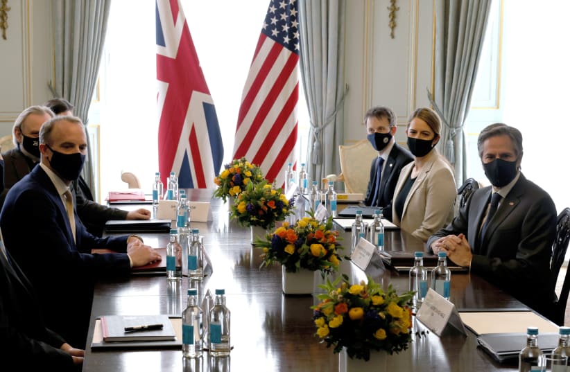 Britain hosts first G7 foreign ministers meeting since start of pandemic (photo credit: REUTERS)