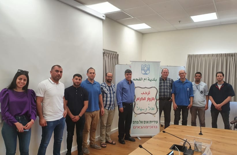 Council of Mission-Driven Communities in a solidarity visit to Umm al-Fahm (photo credit: Courtesy)