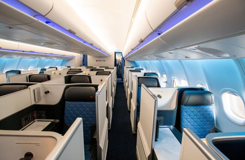 The interior of Delta's new Airbus A330-900neo aircraft. (photo credit: DELTA AIRLINES)