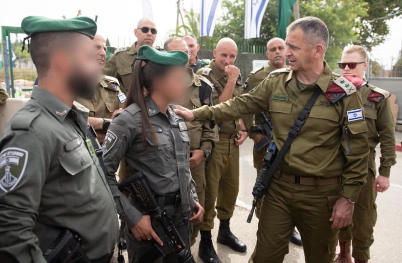 IDF Chief of Staff Lt.-Gen. Aviv Kohavi holds a  situational assessment at the Salem base in the Menashe Regional Brigade, Sunday, May 9, 2021. (photo credit: IDF SPOKESMAN’S UNIT)