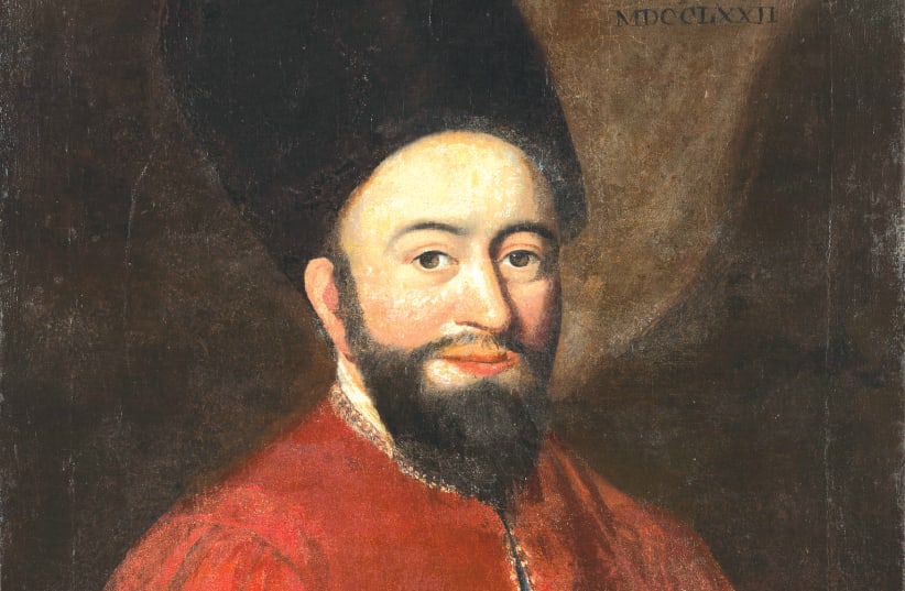 Rabbi Raphael Karigal (Carregal) by Samuel King. Carregal, who was born in Hebron in 1733 and died in Barbados in 1777, was the first rabbi to visit the colonies that became the United States. (photo credit: Wikimedia Commons)