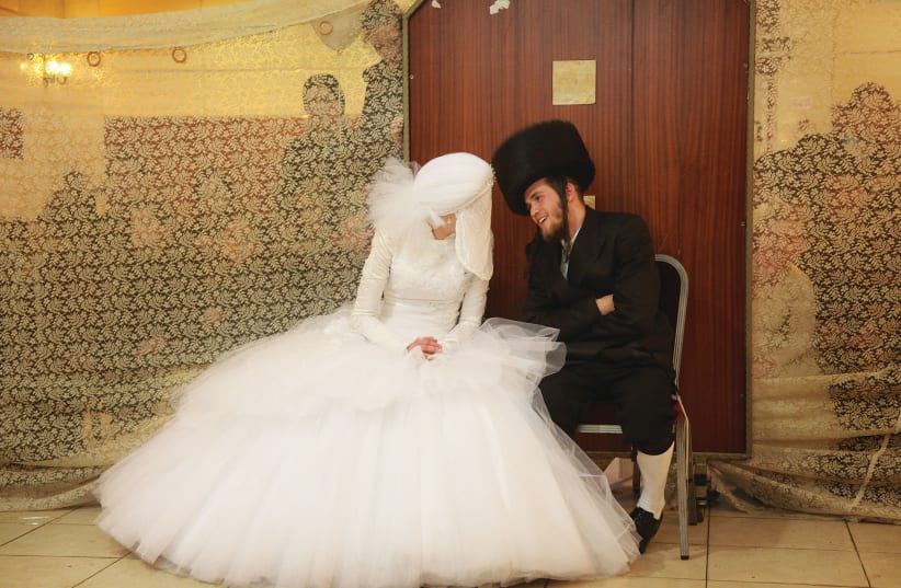 An Ultra-orthodox wedding in Bnei Brak, illustrative (photo credit: MARC ISRAEL SELLEM/THE JERUSALEM POST)