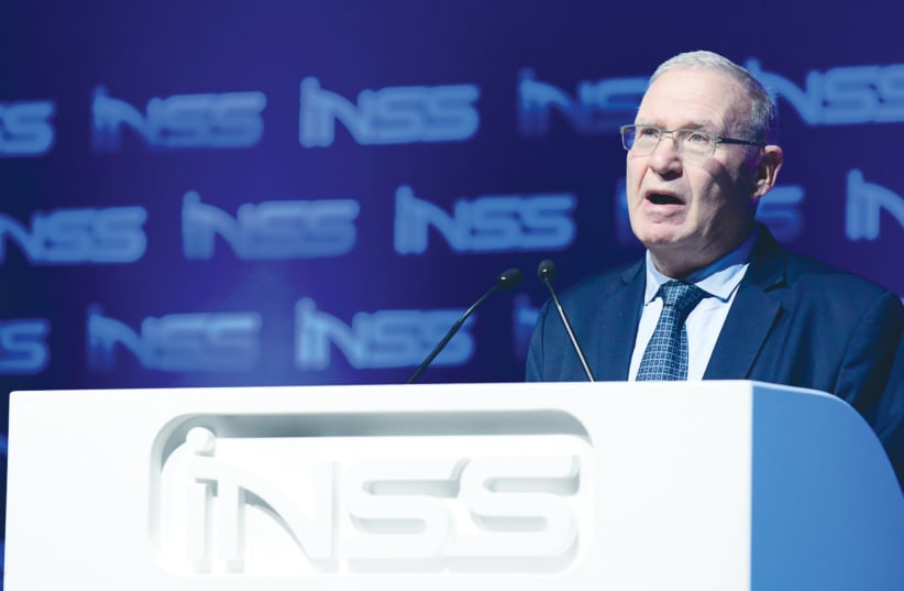 DIRECTOR-GENERAL of the Institute for National Security Studies Amos Yadlin speaks at the Annual International Conference of the INSS, in Tel Aviv last year. (photo credit: TOMER NEUBERG/FLASH90)