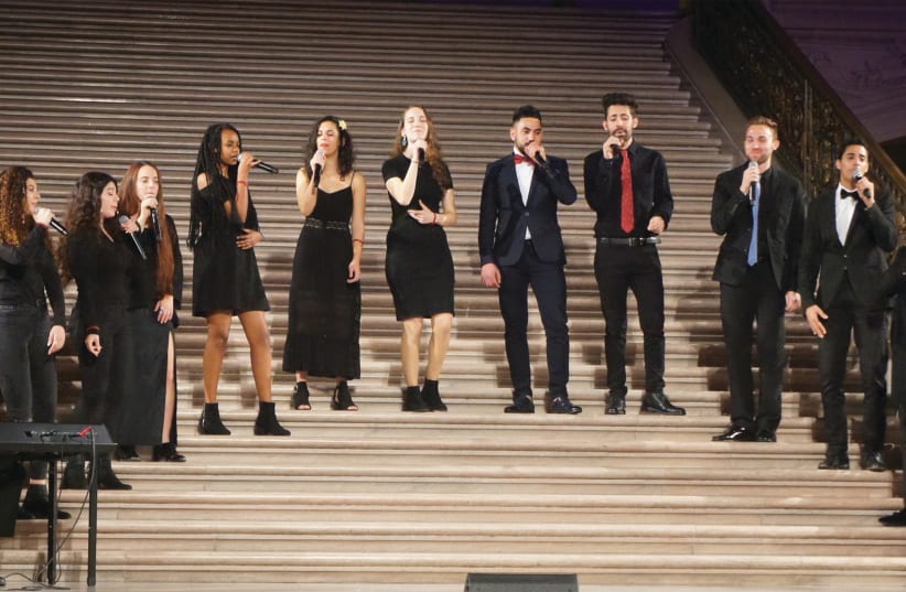 The Chorus sings at San Francisco City Hall (photo credit: Courtesy)