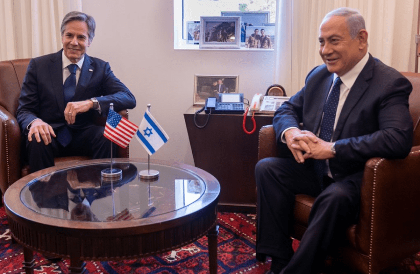 US Secretary of State Antony Blinken meets with Prime Minister Benjamin Netanyahu (photo credit: US GOVERNMENT)