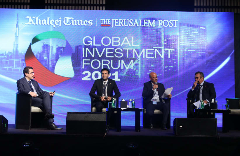 Global Investment Forum: "Morocco: A platform to investment in Africa," with Mounssif Aderkaoui, Mehdi Tazi, Steve O’hana, and Mohammed Zainabi (photo credit: MARC ISRAEL SELLEM/THE JERUSALEM POST)