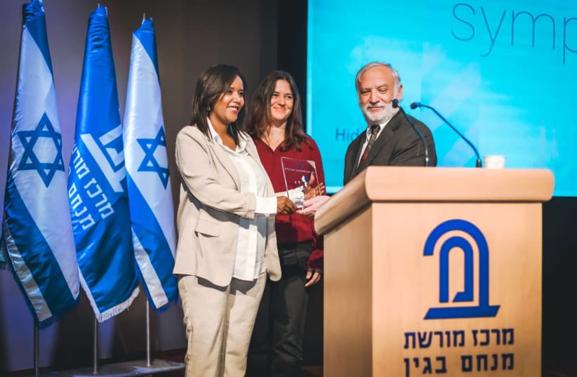 Aliyah and Integration Minister Pnina Tamano-Shata was awarded the Magen Begin Prize for Leadership from the Begin Heritage Center. (photo credit: NOGA MALSA)