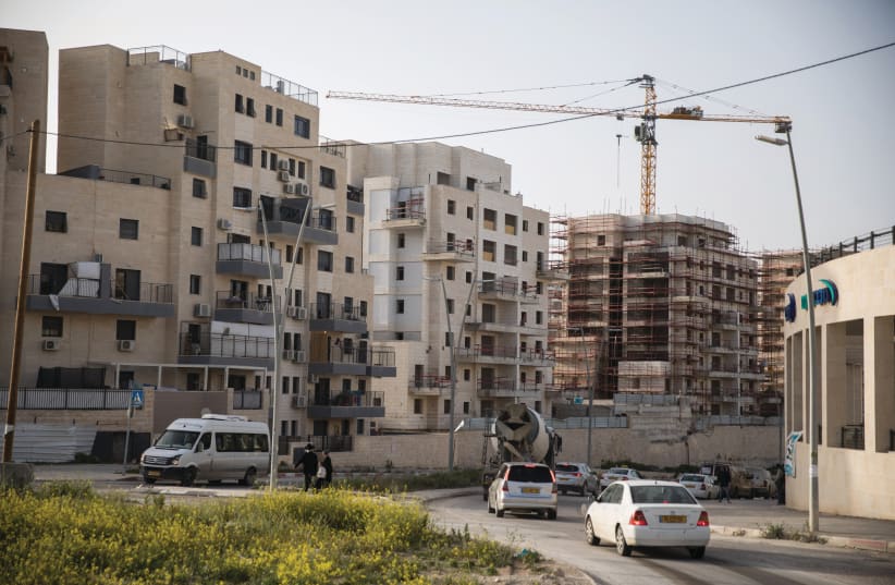 HOUSING GOES up in the new neighborhood of Ramat Beit Shemesh Bet, 2019.  (photo credit: HADAS PARUSH/FLASH90)
