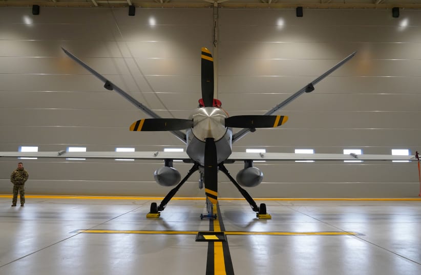 US Air Force MQ-9 Reaper drone  (photo credit: JANIS LAZIANS/REUTERS)