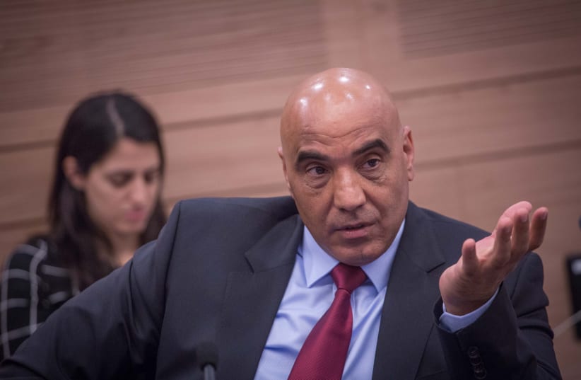 Knesset Member Hamed Amar speaks during the Interior Affairs Committee meeting discussing a law proposal for limiting the age for weapons licences, at the Knesset, on June 14, 2016. Photo by Hadas Parush/Flash90 (photo credit: HADAS PARUSH/FLASH90)