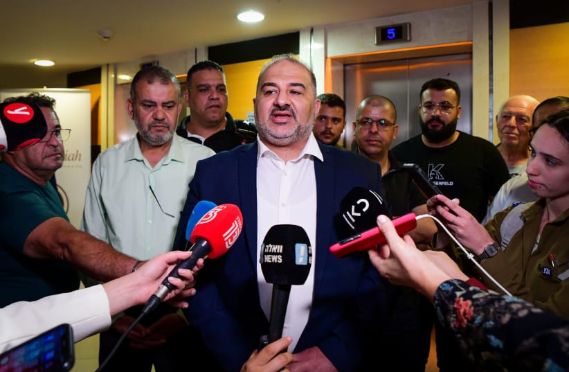 MANSOUR ABBAS, head of the Ra’am party, seen June 2 after signing the coalition agreement. (photo credit: AVSHALOM SASSONI/FLASH90)