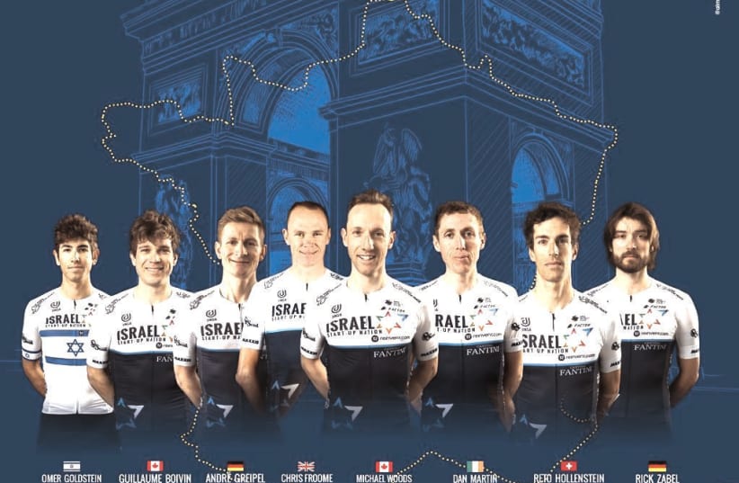 : ISRAEL START-UP NATION’S roster for the Tour de France, which starts Saturday (photo credit: Courtesy)