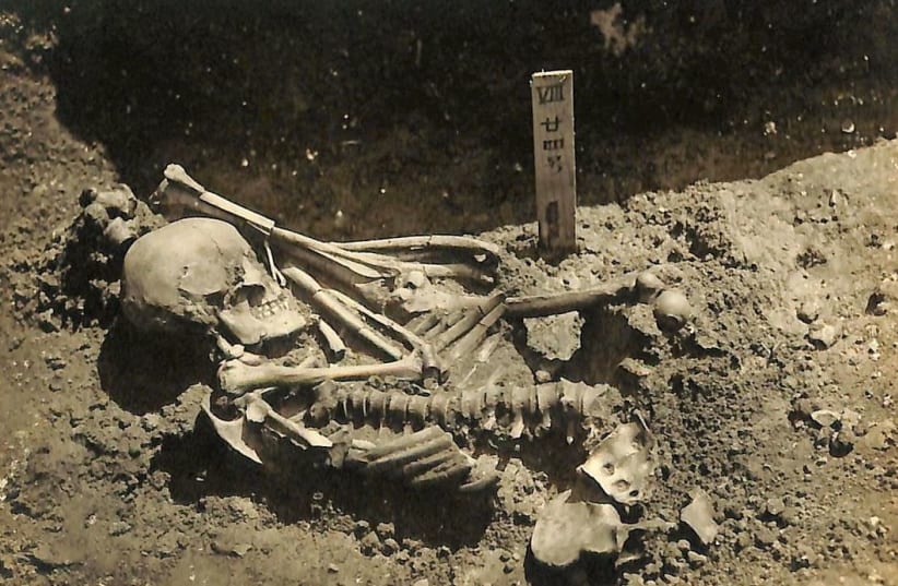 Original excavation photograph of Tsukumo No. 24 (photo credit: LABORATORY OF PHYSICAL ANTHROPOLOGY KYOTO UNIVERSITY)