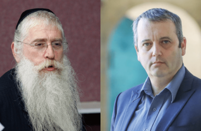 Rabbi and UTJ MK Meir Porush and Rabbi and Labor MK Gilad Kariv (photo credit: MARC ISRAEL SELLEM/REUTERS)