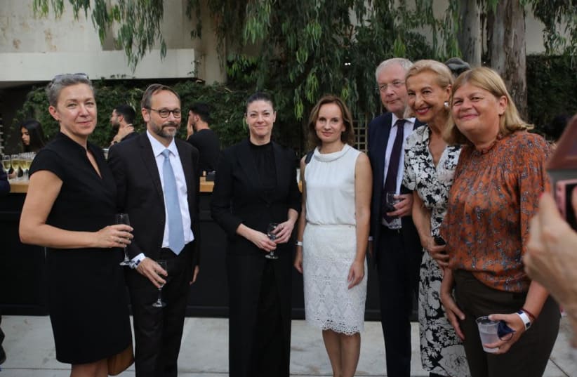EU Ambassador to Israel Emanuele Giaufret with Transport Minister MK Merav Michaeli, and representatives from Croatia, Germany, Denmark and Lithuania. (photo credit: Courtesy)