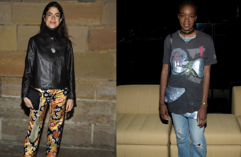 Recho Omondi (right, pictured in 2016) is being accused of antisemitism for calling Leandra Medine Cohen (left, pictured in 2020) a "Jewish American Princess." (photo credit: GETTY IMAGES VIA JTA)