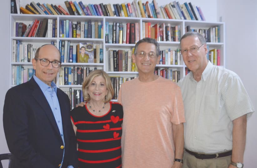 GIL TROY (left), Harriet Levin, Mark Levin and Richard Corman. (photo credit: SHARON ALTSHUL)