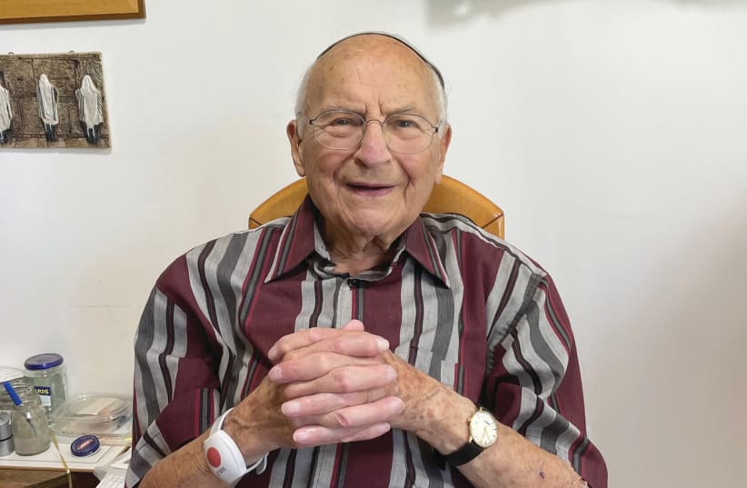 JOE CONWAY, 100, from London to Shoresh, 2014. (photo credit: Courtesy)