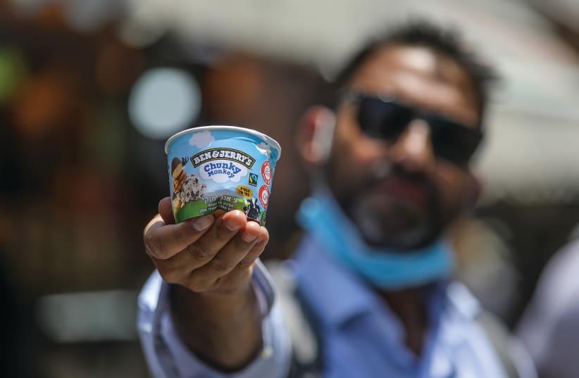 WHILE THERE are certainly many people who applaud Ben & Jerry’s for its step and may buy the product because of it, there are certainly many others infuriated by it who will choose other brands.  (photo credit: MARC ISRAEL SELLEM/THE JERUSALEM POST)