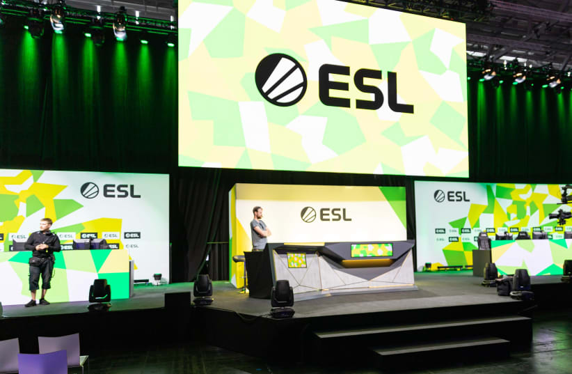 The ESL Gaming stage is seen at Gamescom in 2019. (photo credit: Wikimedia Commons)