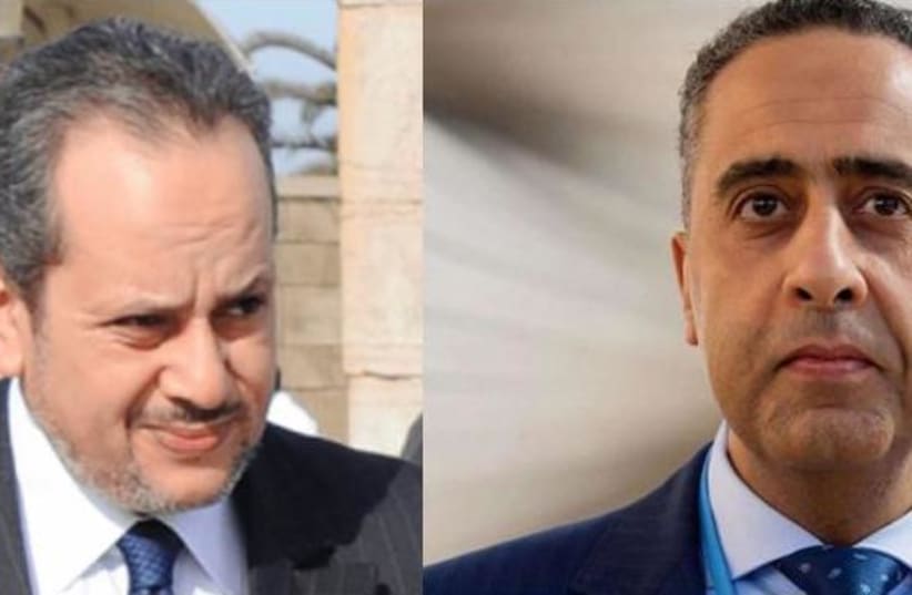 On the left, Yassine Mansouri, the director of Morocco's external intelligence agency (DGED), and on the right, Abdellatif Hammouchi, the head of the Moroccan domestic intelligence Agency (DGST). (photo credit: L'Observateur du Maroc)