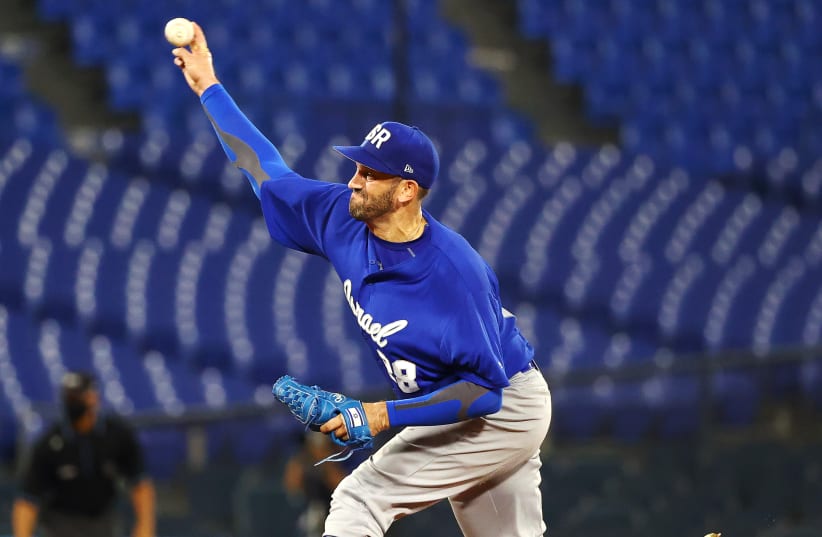 Israel's Josh Zeid pitching in Olympic opener. Zeid will start in win or go home vs. Mexico on Sunday (photo credit: REUTERS/JORGE SILVA)