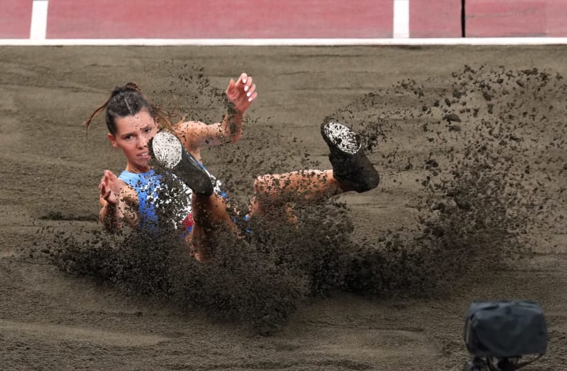 Tokyo 2020 Olympics - Athletics - Women's Triple Jump - Final - OLS - Olympic Stadium, Tokyo, Japan – August 1, 2021. Hanna Knyazyeva-Minenko of Israel in action  (photo credit: REUTERS/ALEKSANDRA SZMIGIEL)