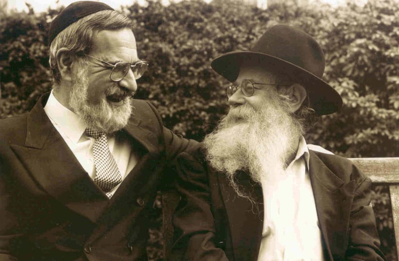  Rabbi Sacks and Rabbi Steinsaltz.  (photo credit: THE STEINSALTZ CENTER)