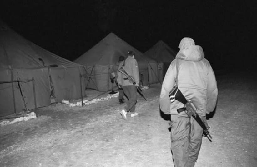 Night of the Pitchforks, February 14th 1992 (photo credit: IDF SPOKESPERSON'S UNIT)