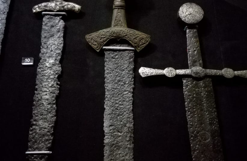 The Suontaka sword, found in the grave of a possibly-non-binary warrior in medieval Finland. (photo credit: Wikimedia Commons)