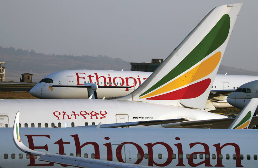 MORE THAN 90% of Ethiopian’s passenger services were suspended.  (photo credit: TIKSA NEGERI / REUTERS)