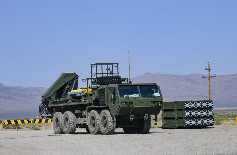 An Iron Dome missile defense system underwent a live fire test on US soil at the White Sands, New Mexico test range, Israel's Ministry of Defense announced on Aug. 23.2021.  (photo credit: MINISTRY OF DEFENSE SPOKESPERSON’S OFFICE)