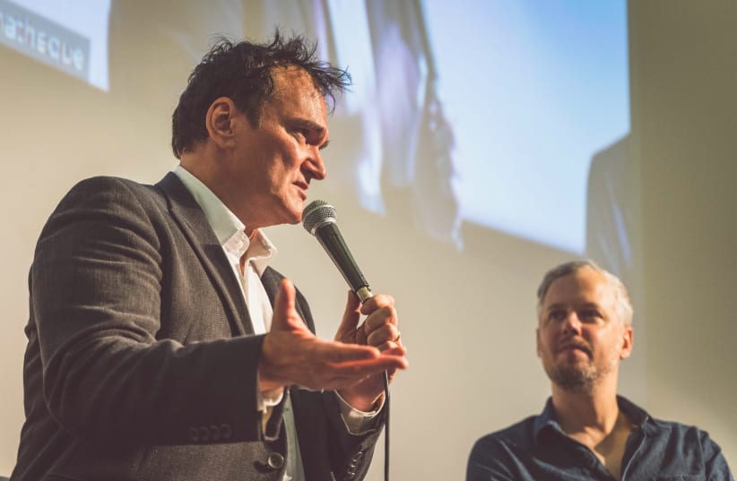  Quentin Tarantino with Navot Papushado, director of Big Bad Wolves at the Jerusalem Film Festival (Courtesy) (photo credit: ITAMAR GINZBURG)